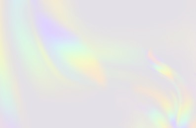 Illustration of Rainbow pastel colors on white background. Light refraction effect