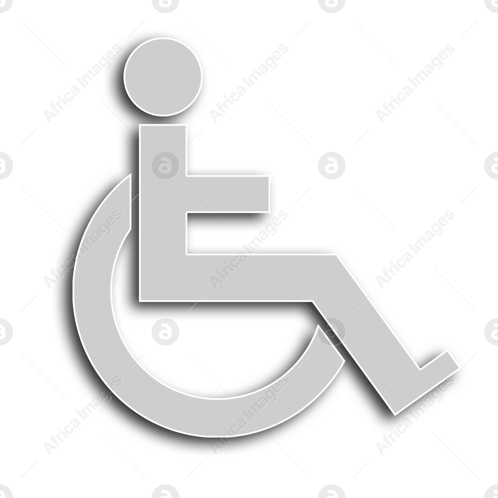 Illustration of Disability inclusion.  international symbol of access on white background