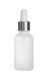 One bottle of cosmetic serum isolated on white