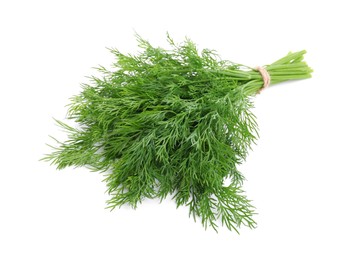 Bunch of fresh green dill isolated on white