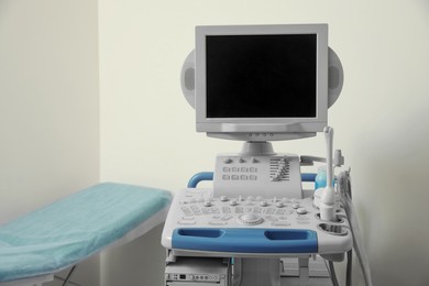 Ultrasound machine and examination table in hospital