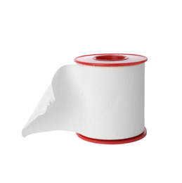 Photo of Medical sticking plaster roll isolated on white
