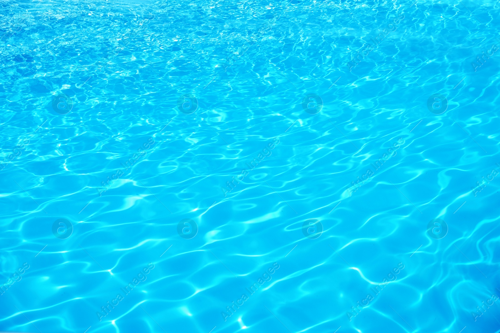 Photo of Swimming pool with clean blue water, closeup