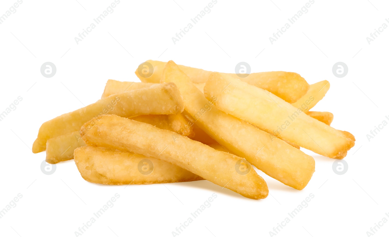 Photo of Delicious fresh french fries on white background