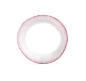 Photo of Ring of red onion isolated on white