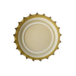 Photo of One beer bottle cap isolated on white