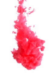 Splash of pink ink on light background