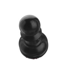 Black wooden chess pawn isolated on white