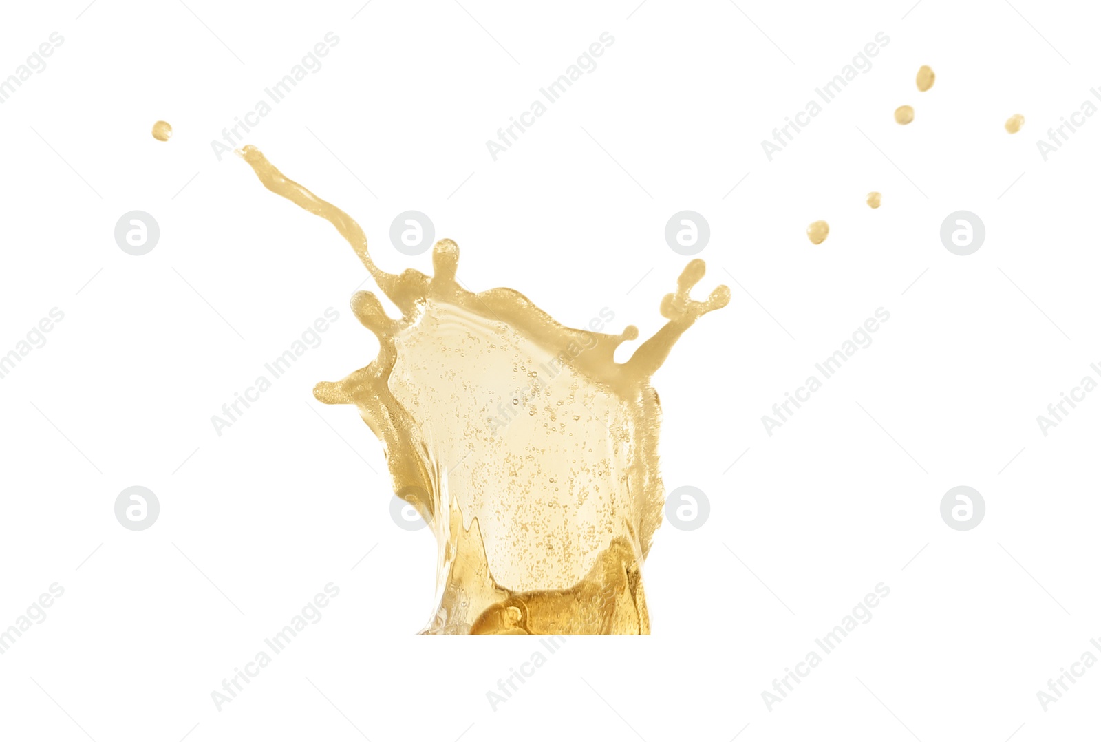 Image of Splash of tasty beer on white background