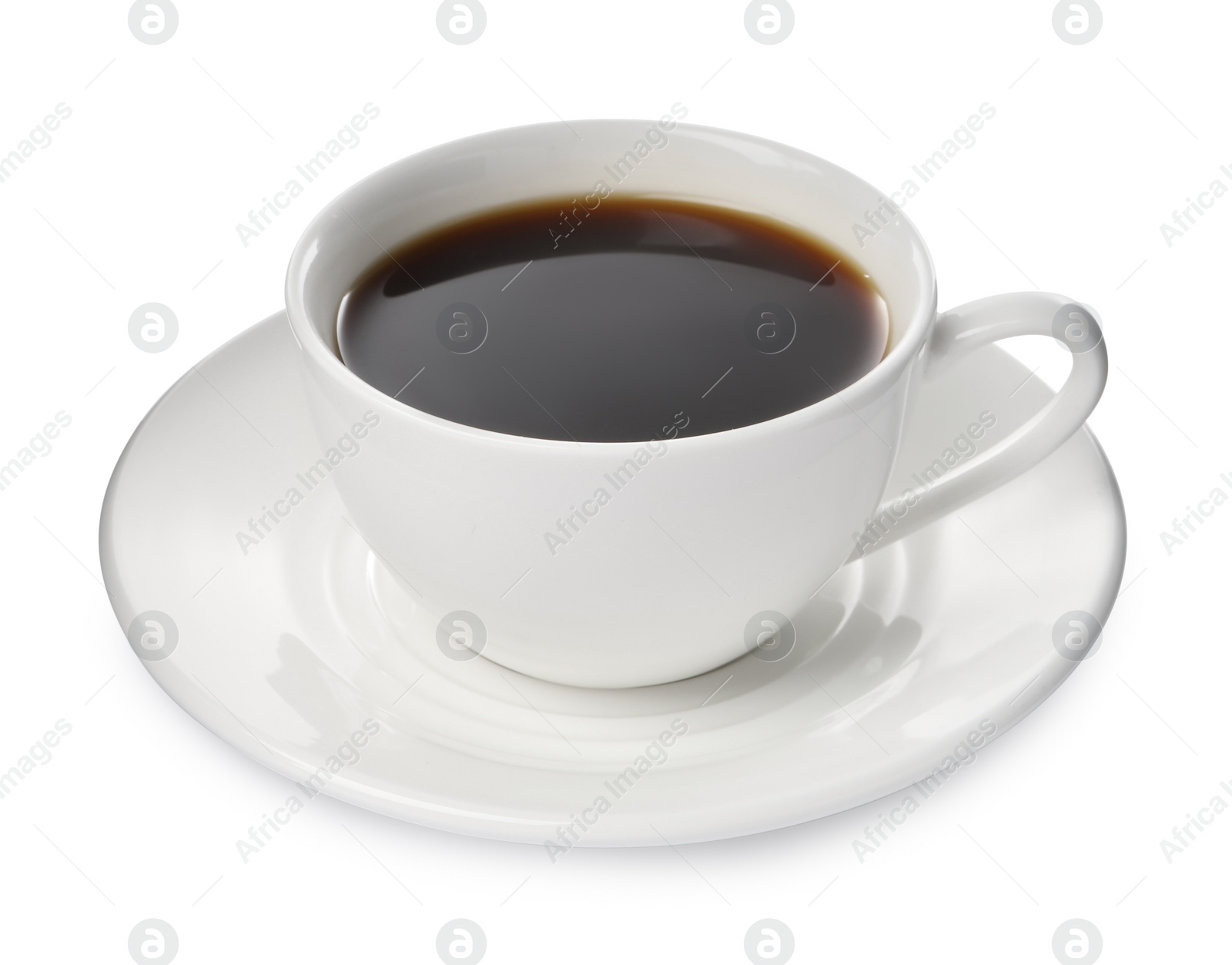 Photo of Cup of aromatic coffee isolated on white