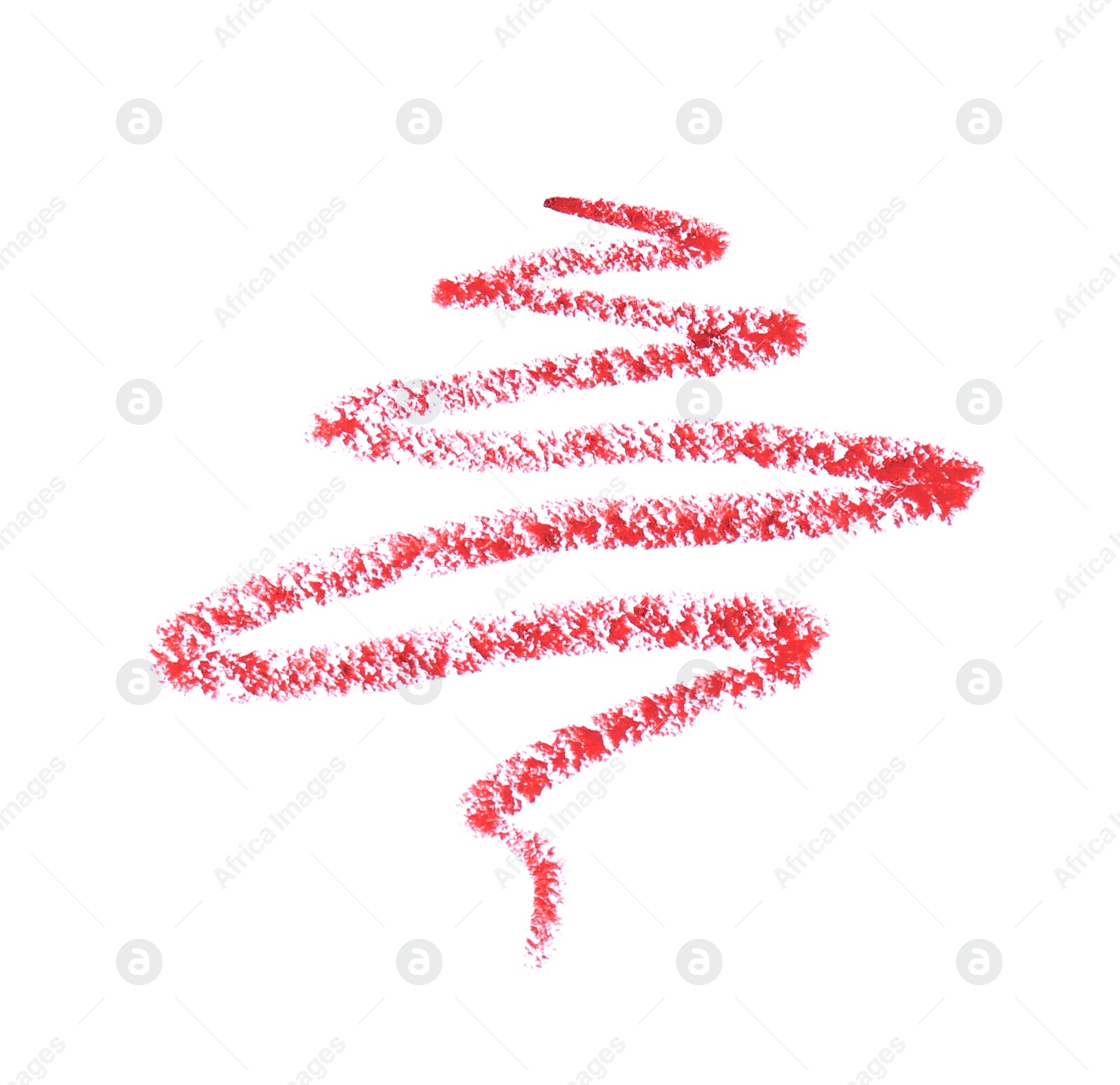 Photo of Bright lip pencil stroke on white background