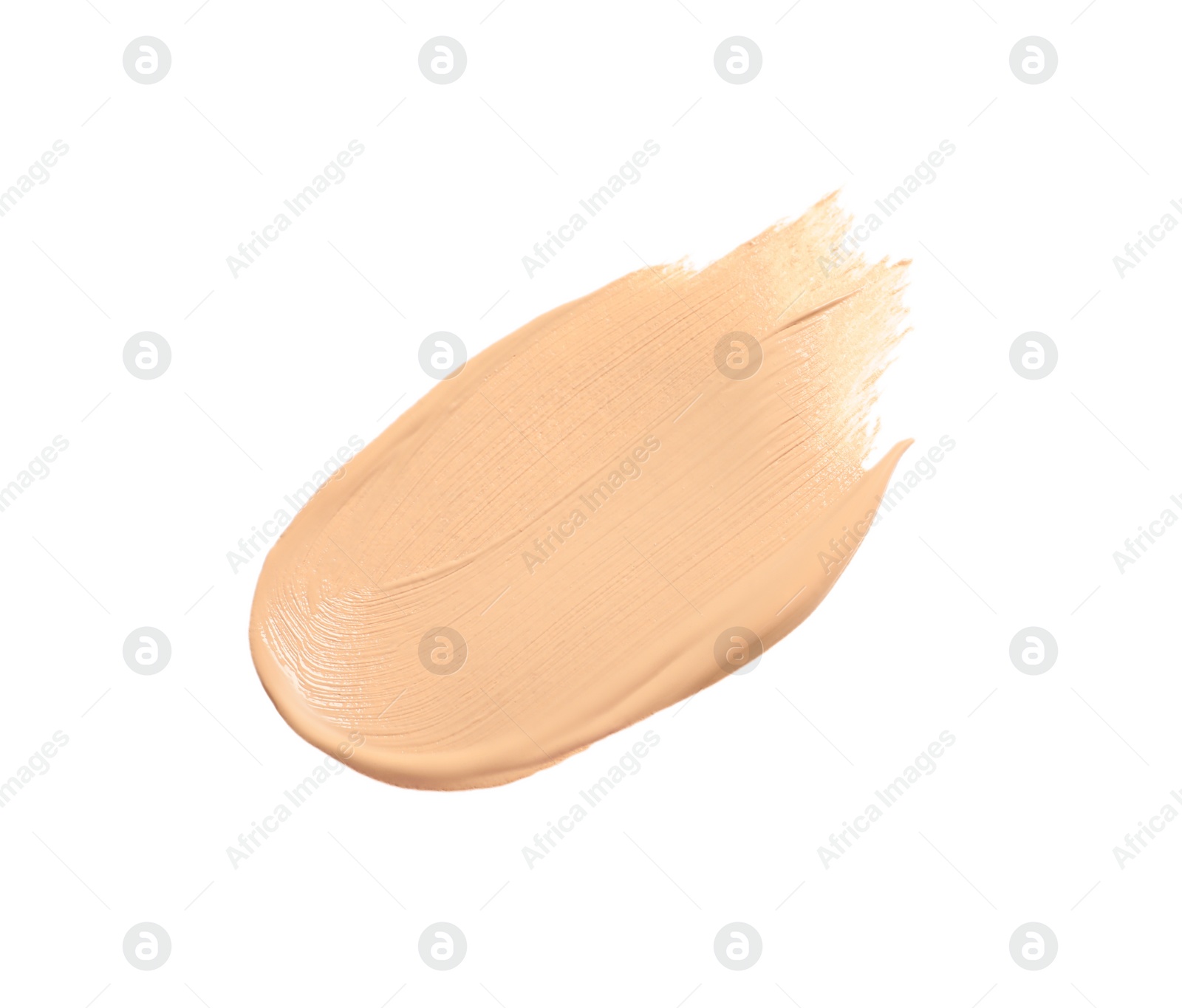 Photo of Smear of skin foundation isolated on white, top view