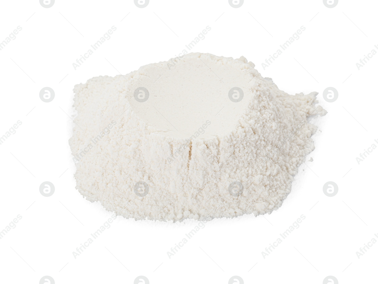 Photo of Pile of baking powder isolated on white