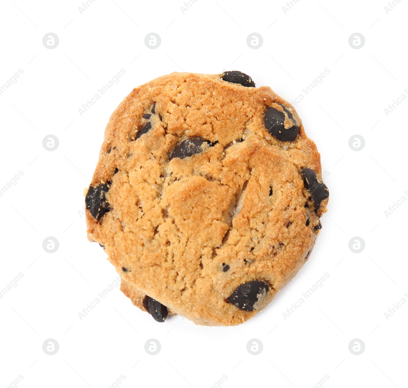 Photo of Delicious chocolate chip cookie isolated on white