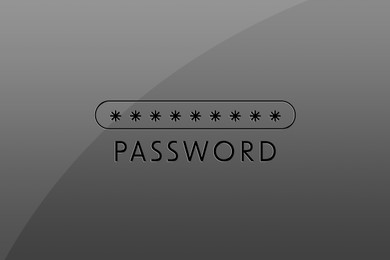 Illustration of Blocked screengadget with line for password, illustration. Cyber security