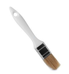 New paint brush on white background. Decorating tool