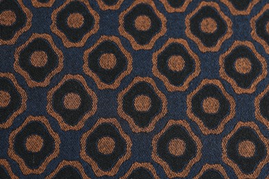 Texture of beautiful fabric with stylish pattern as background, closeup