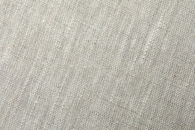 Texture of light grey fabric as background, top view