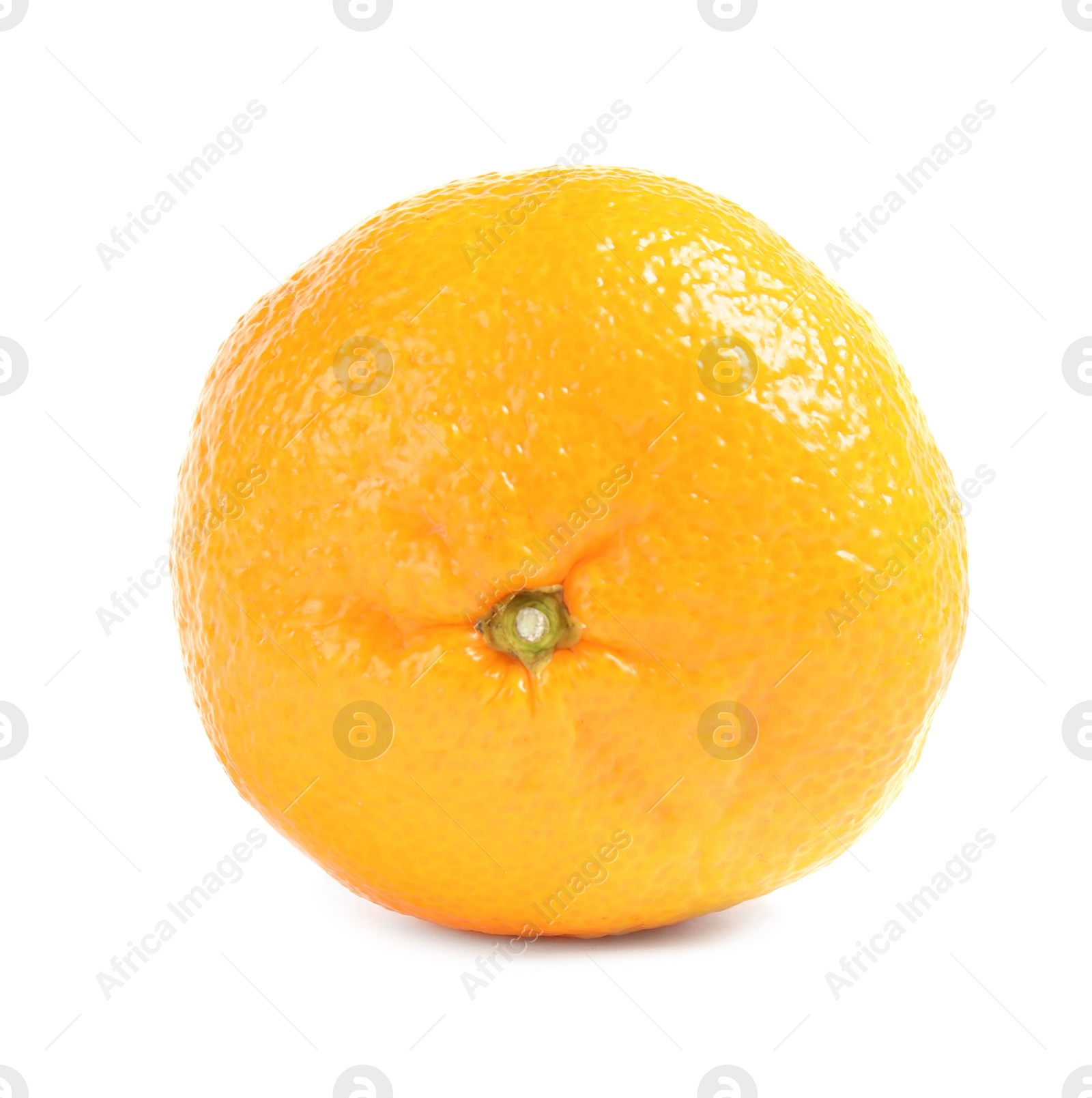 Photo of Tasty ripe tangerine on white background. Citrus fruit