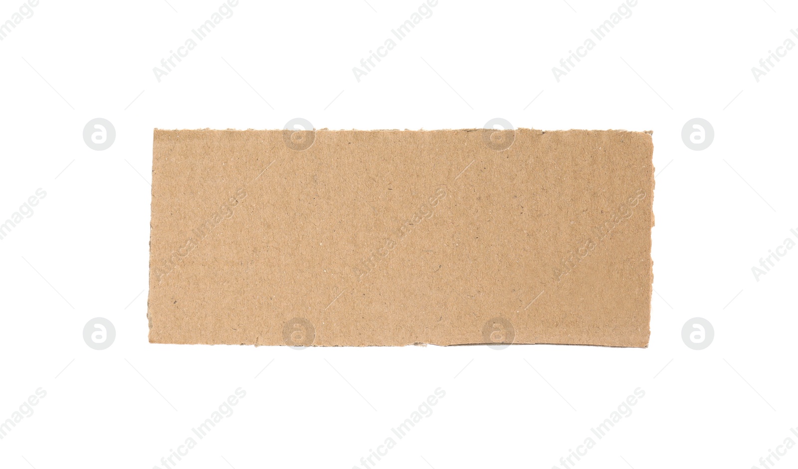 Photo of Piece of brown cardboard isolated on white