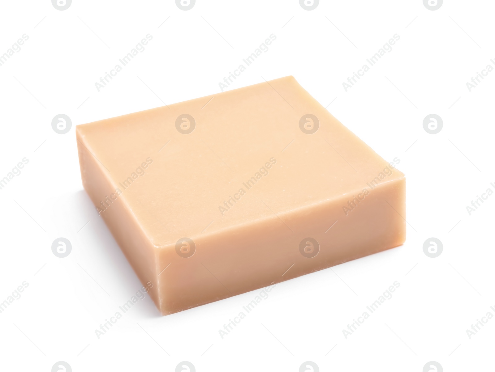 Photo of Hand made soap bar on white background