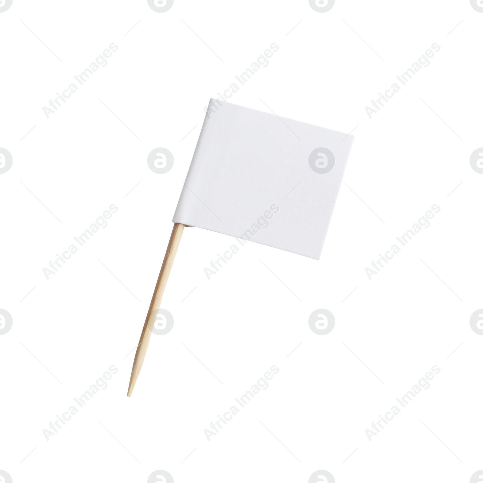 Photo of One small paper flag isolated on white