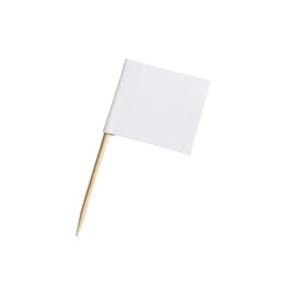 Photo of One small paper flag isolated on white