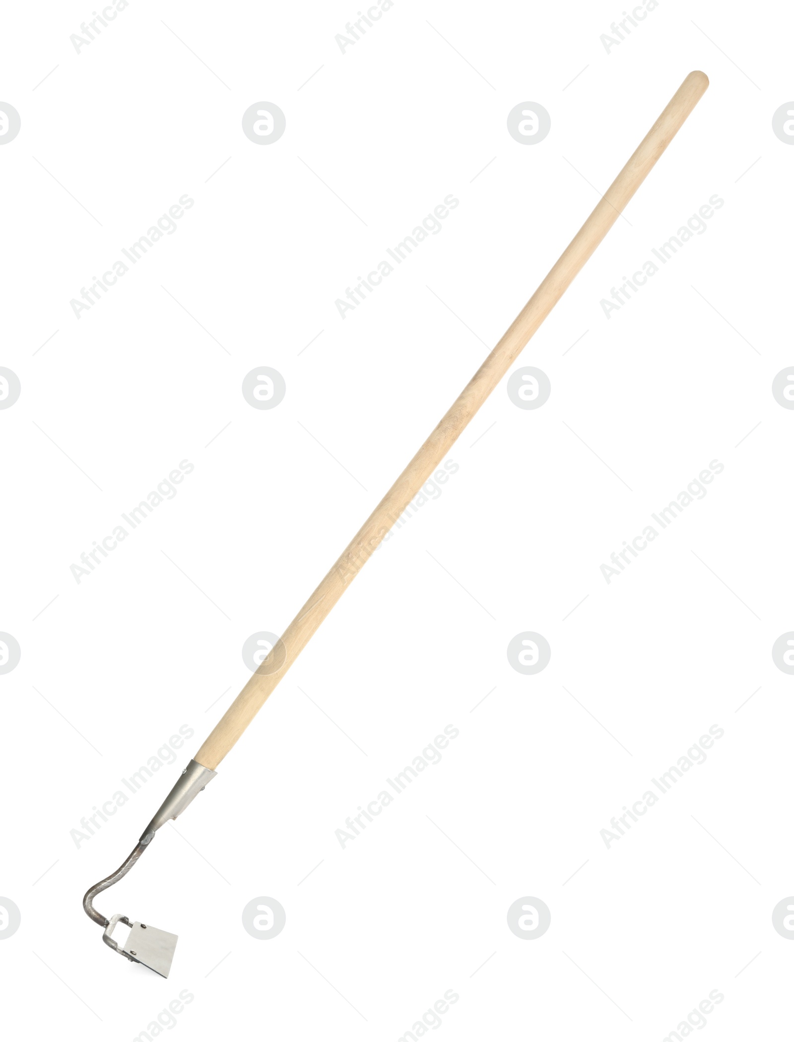 Photo of Modern hoe isolated on white. Gardening tool