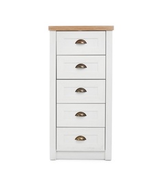 Photo of Modern chest of drawers isolated on white. Furniture for wardrobe room