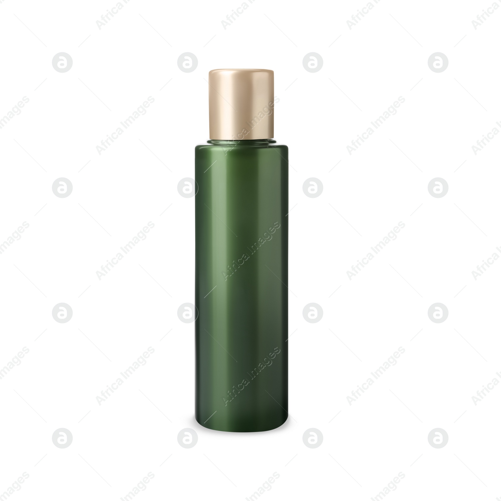 Photo of Bottle of cosmetic product isolated on white