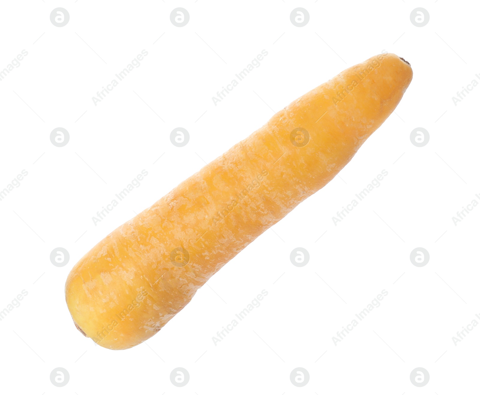 Photo of Fresh raw yellow carrot isolated on white