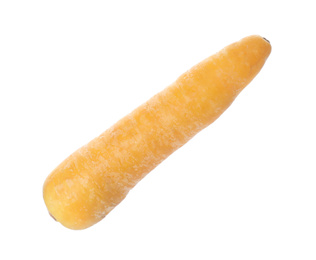 Photo of Fresh raw yellow carrot isolated on white