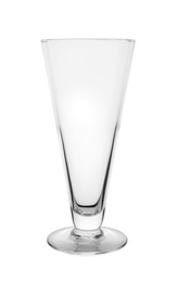 Clean empty pilsner glass isolated on white