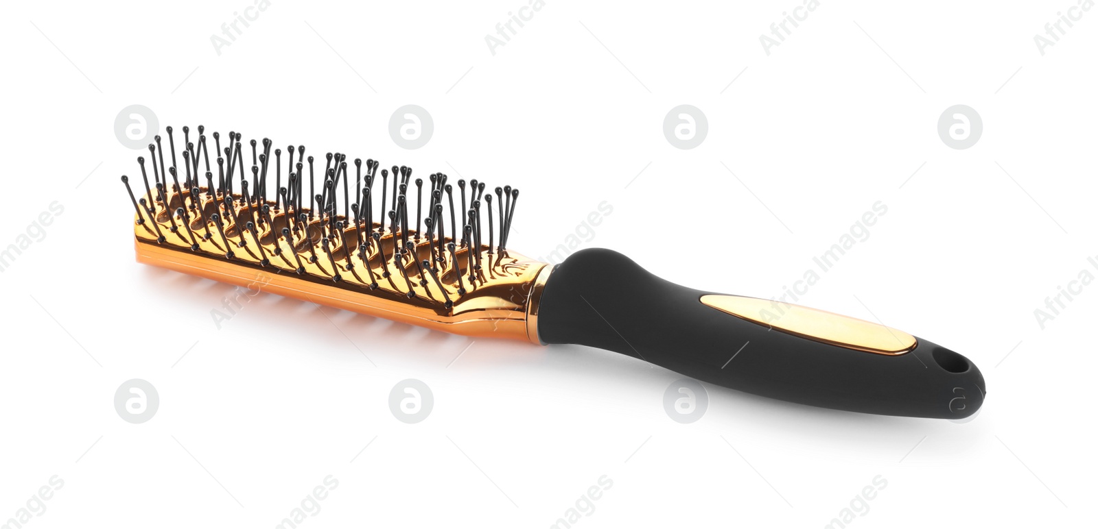 Photo of New vented hair brush isolated on white