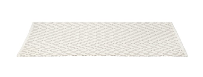 Light carpet with geometric pattern isolated on white