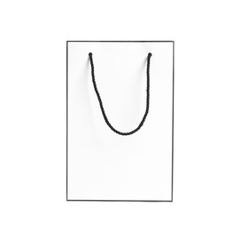 Image of Stylish gift paper bag isolated on white