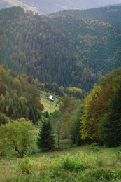 Photo of Beautiful view of landscape with mountain hills