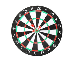 Photo of Dart board with color arrows hitting target