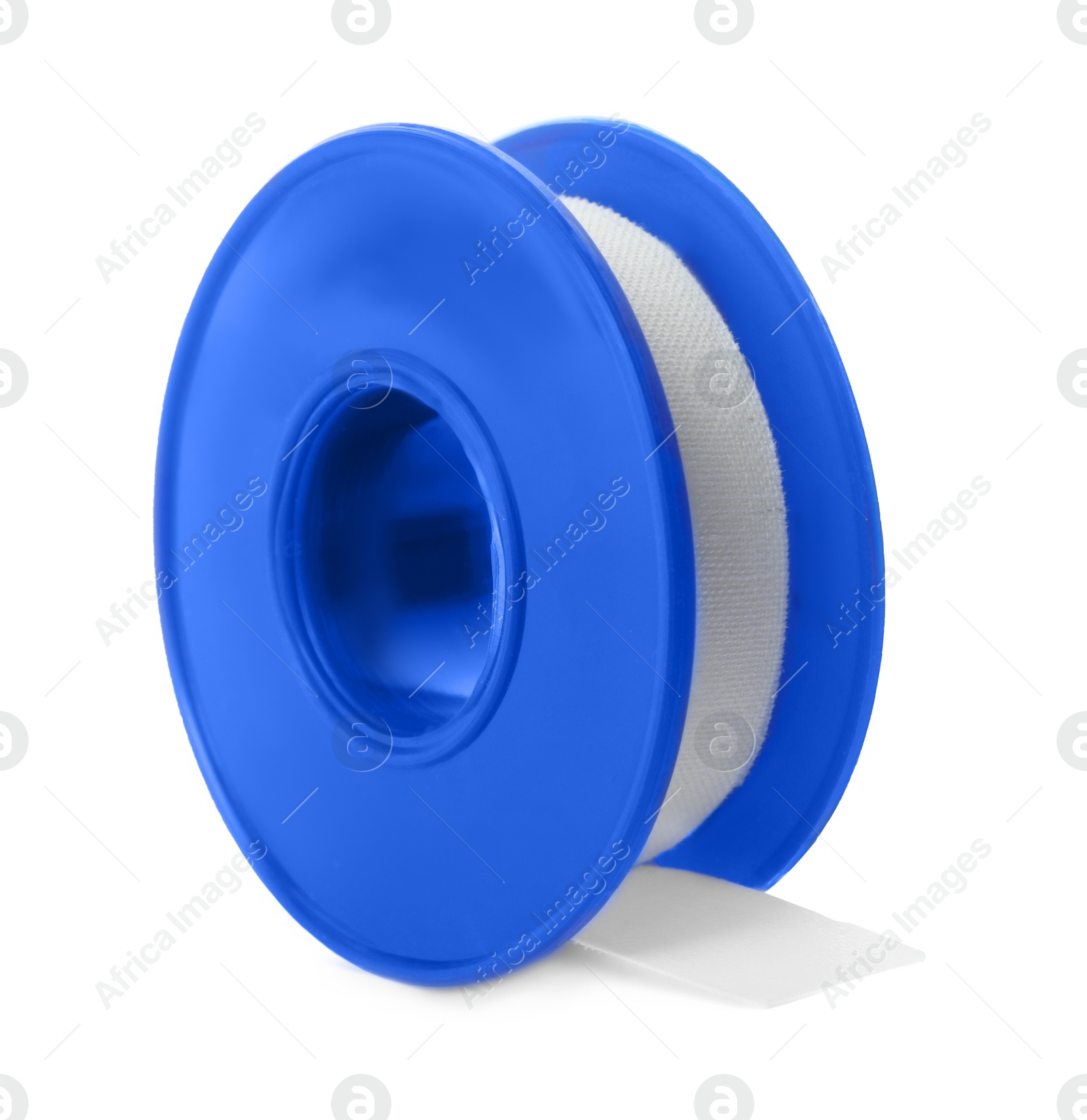 Medical sticking plaster roll isolated on white Photo of Medical sticking plaster roll isolated on white