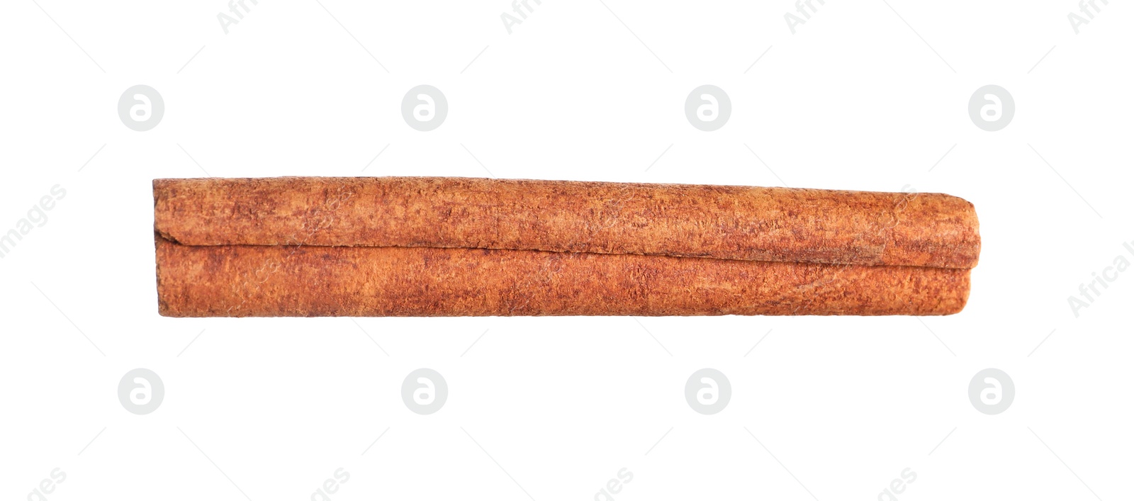 Photo of One aromatic cinnamon stick isolated on white