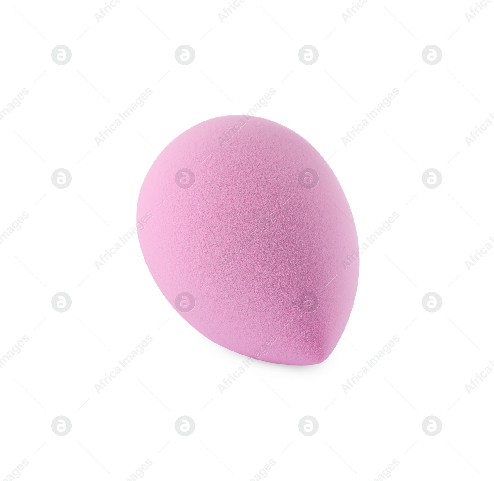 Photo of One pink makeup sponge isolated on white
