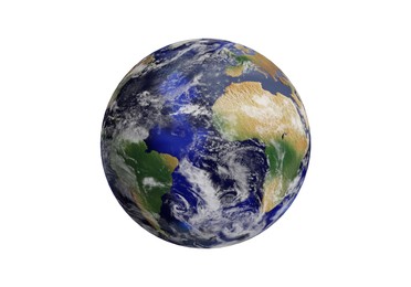 Illustration of  planet Earth on white background
