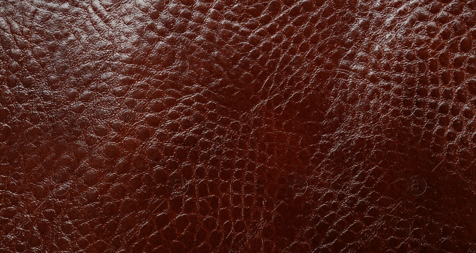 Photo of Beautiful red leather as background, top view