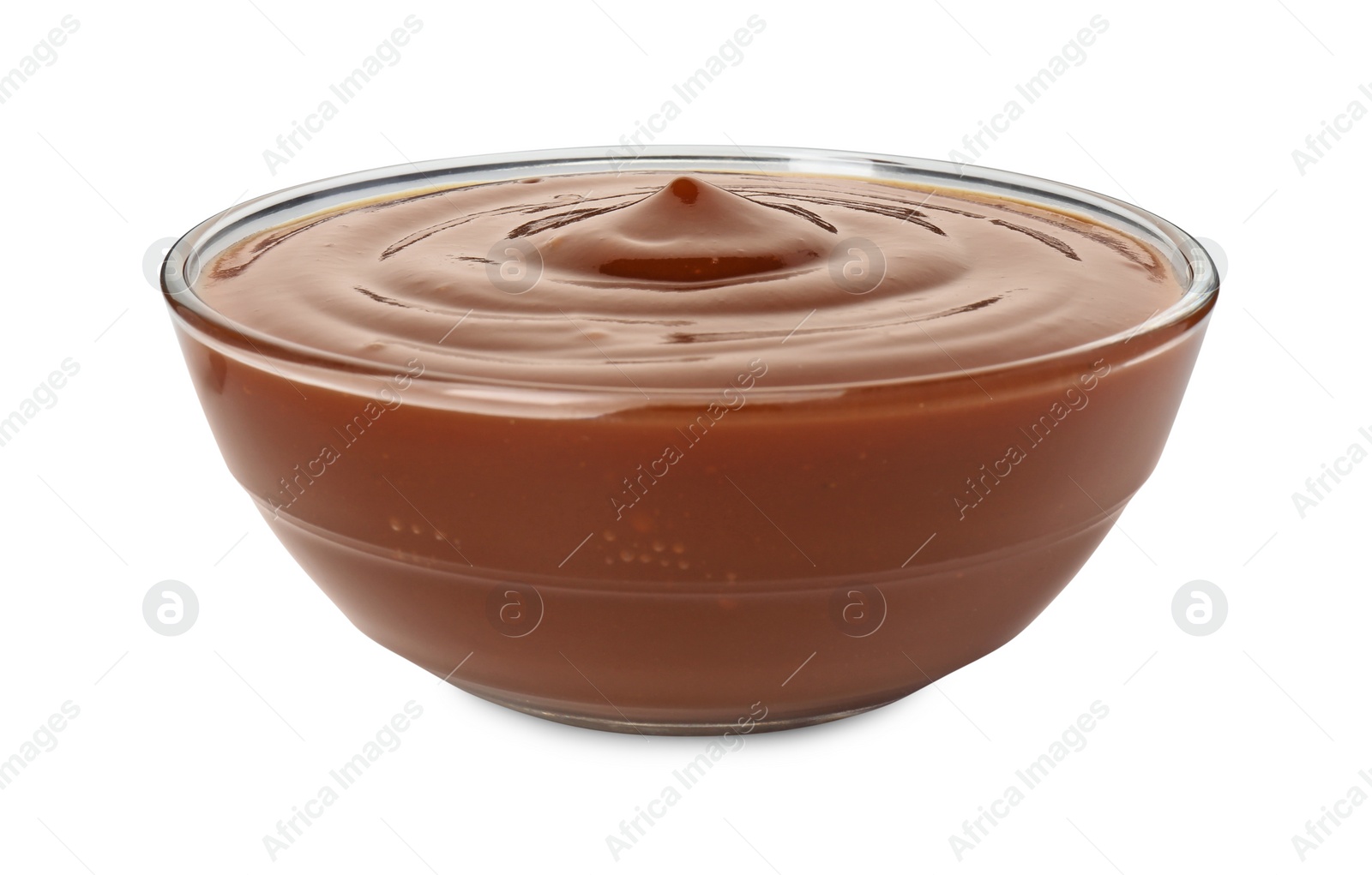 Photo of Tasty barbecue sauce in bowl isolated on white