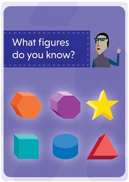 Illustration of Educational game for kids. Learning geometrical figures