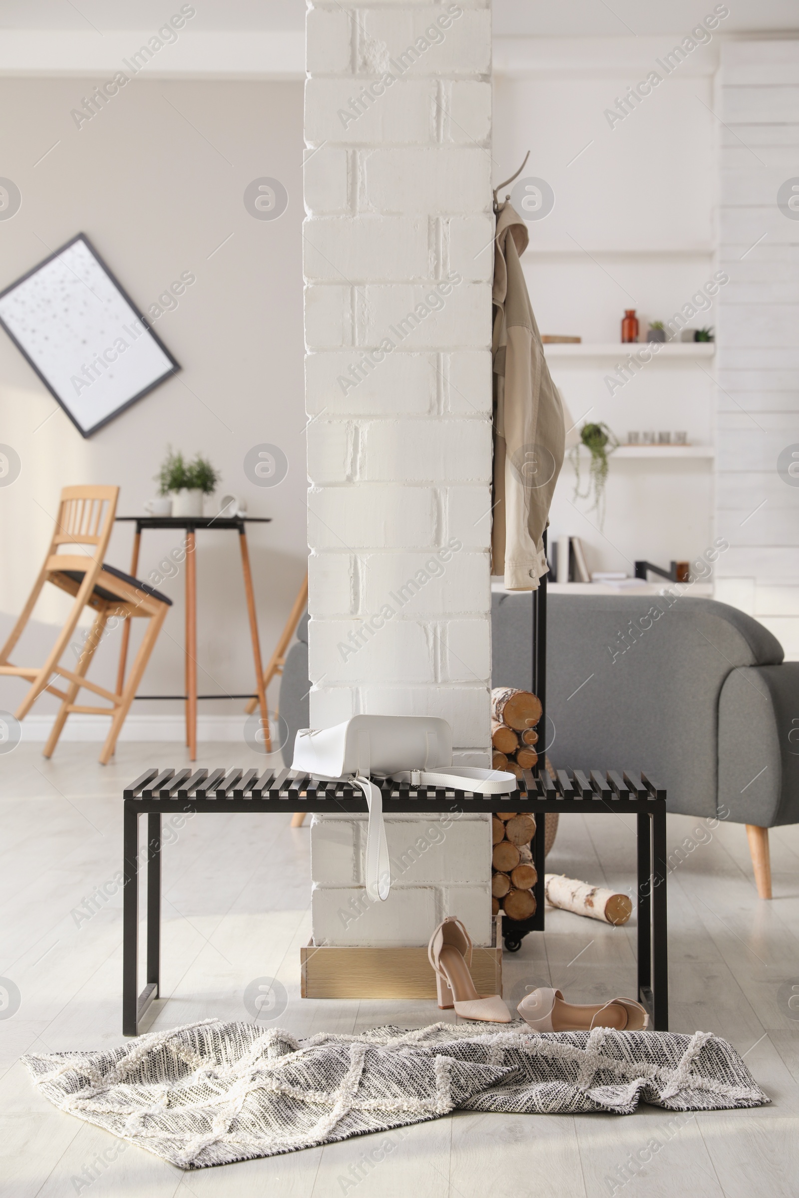 Photo of Chaotic living room interior after strong earthquake