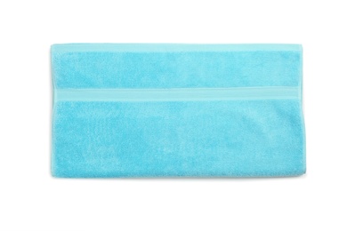 Clean soft towel on white background