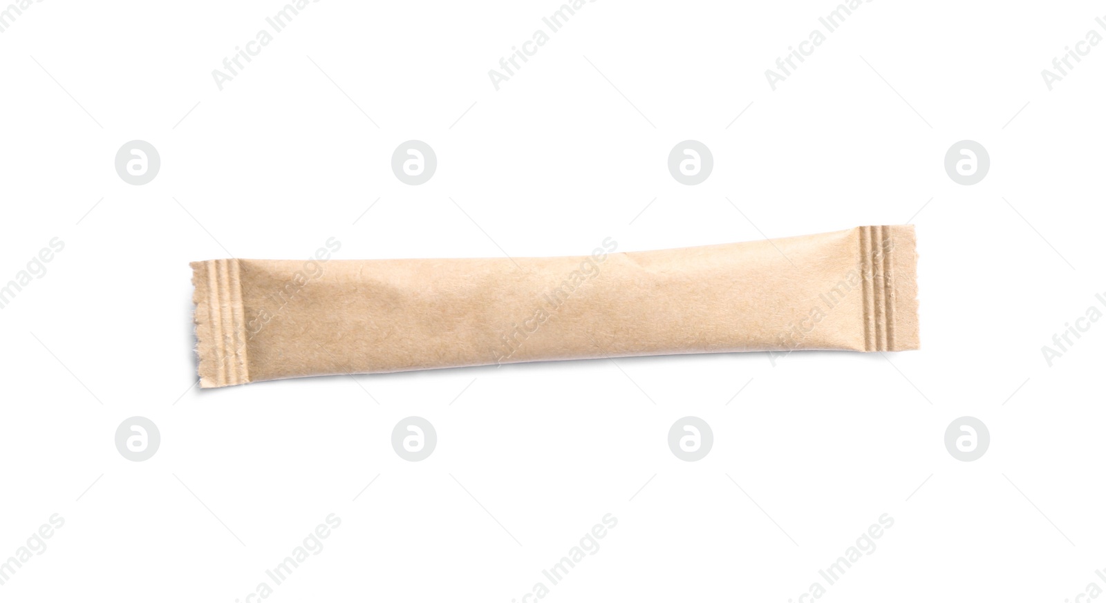 Photo of Beige stick of sugar isolated on white