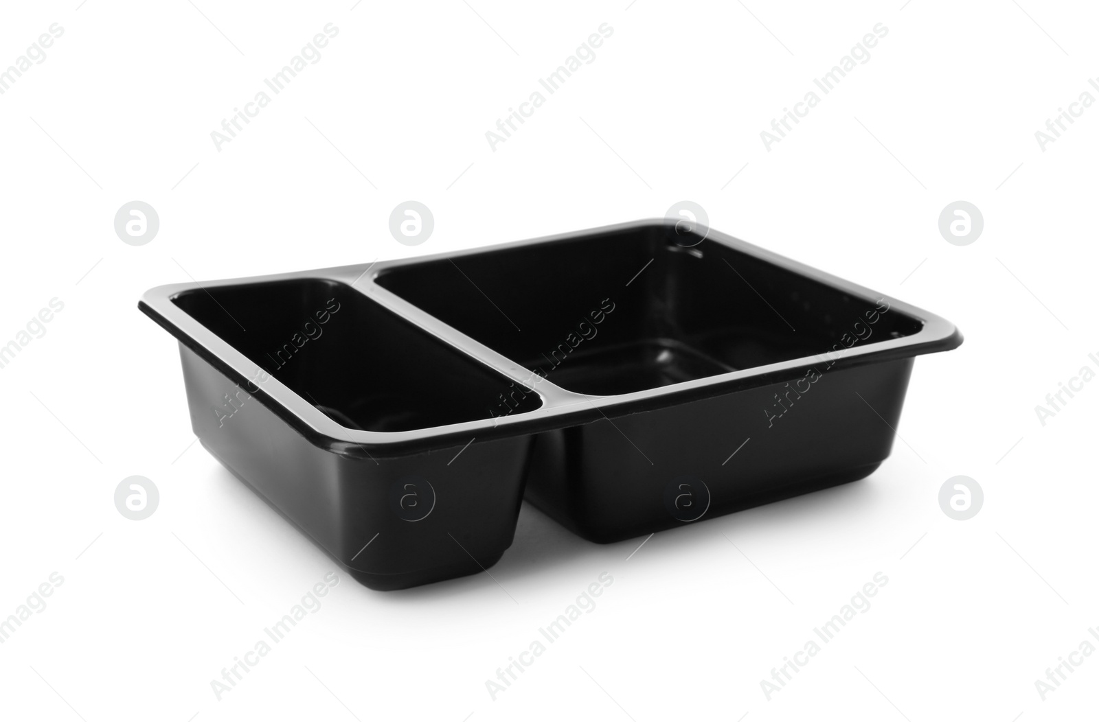 Photo of Disposable plastic lunch box isolated on white