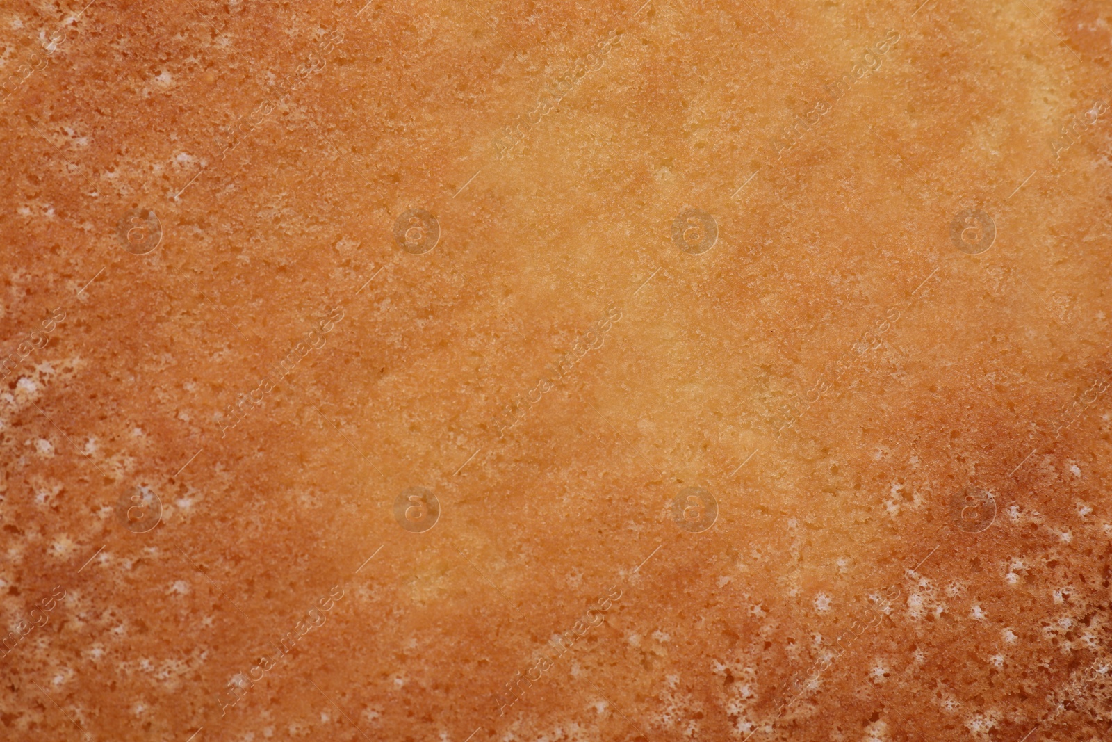 Photo of Texture of delicious sponge cake as background, top view